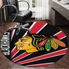 1PC Blackhawks Artwork Round Rug, Non-slip Chair Mat, Home Decor, Circle Carpet Perfect for Office, Bedroom, Living Room,Christmas gift