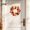 Static Cling Removable Window Sticker Thanksgiving Autumn Wall Decal, Maple Leaf Pinecone Pumpkin Harvest Sticker, Pine Cone Pattern Waterproof