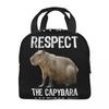 Custom Respect The Capybara Funny Rodent Capibara Lunch Bag Men Women Теплые охладители Изолированные ланч-боксы для школьников