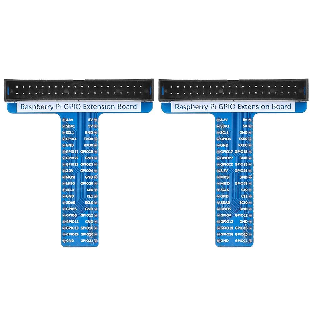 2 шт. 2x20p 40-контактная T-образная плата расширения GPIO Аксессуары Подходят для Raspberry Pi 1b 2B 3B