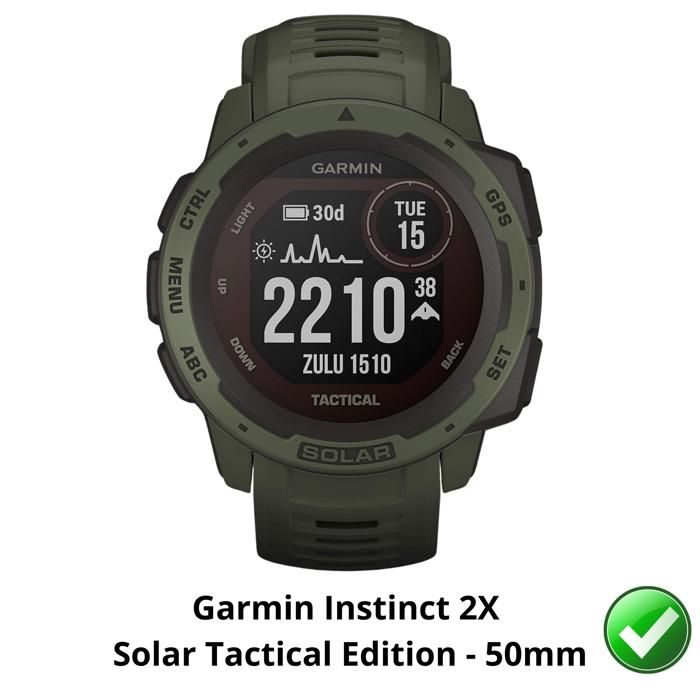 Защитная пленка для Garmin Instinct 2X Solar tactical - 50 мм [Упаковка 6 штук] Защитная пленка из пластика Устойчивая Ультратонкая Phonillico