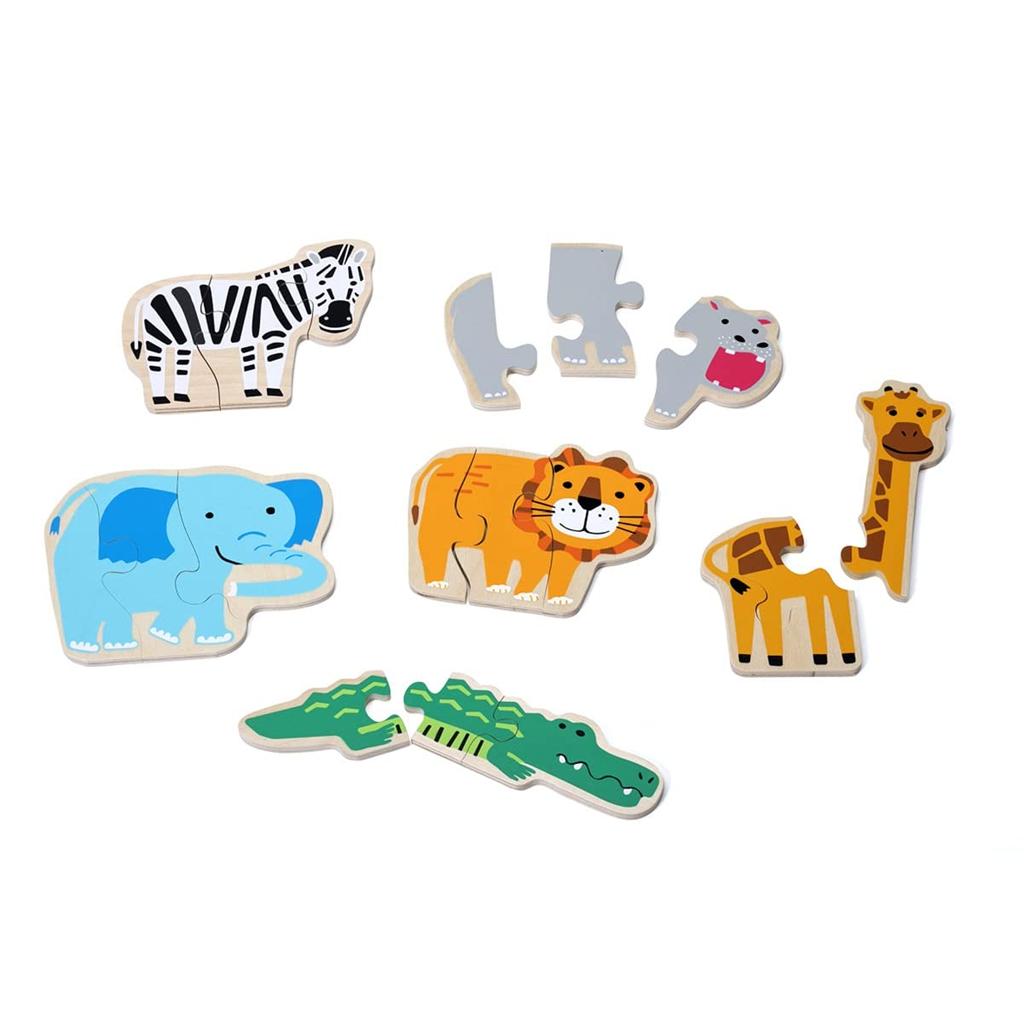 Bornelund Beleduc Fun Learning Picture Matching Puzzle "Zoo" for ages 1 and up (BE92250) Available in blue, orange, green, etc.