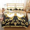 Роскошный золотой комплект пододеяльника, комплект из трех предметов, постельное белье, комплект одеяла