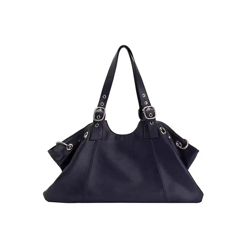 Korean Style Large Capacity Shoulder Bag - Y2K Sweet Cool Spicy Girl Motorcycle Commute Tote Versatile Travel Women's Bag