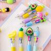 Cute Retractable Round Ballpoint Pens,  Stick Construction Type, Plastic Material, for School and Office Supplies