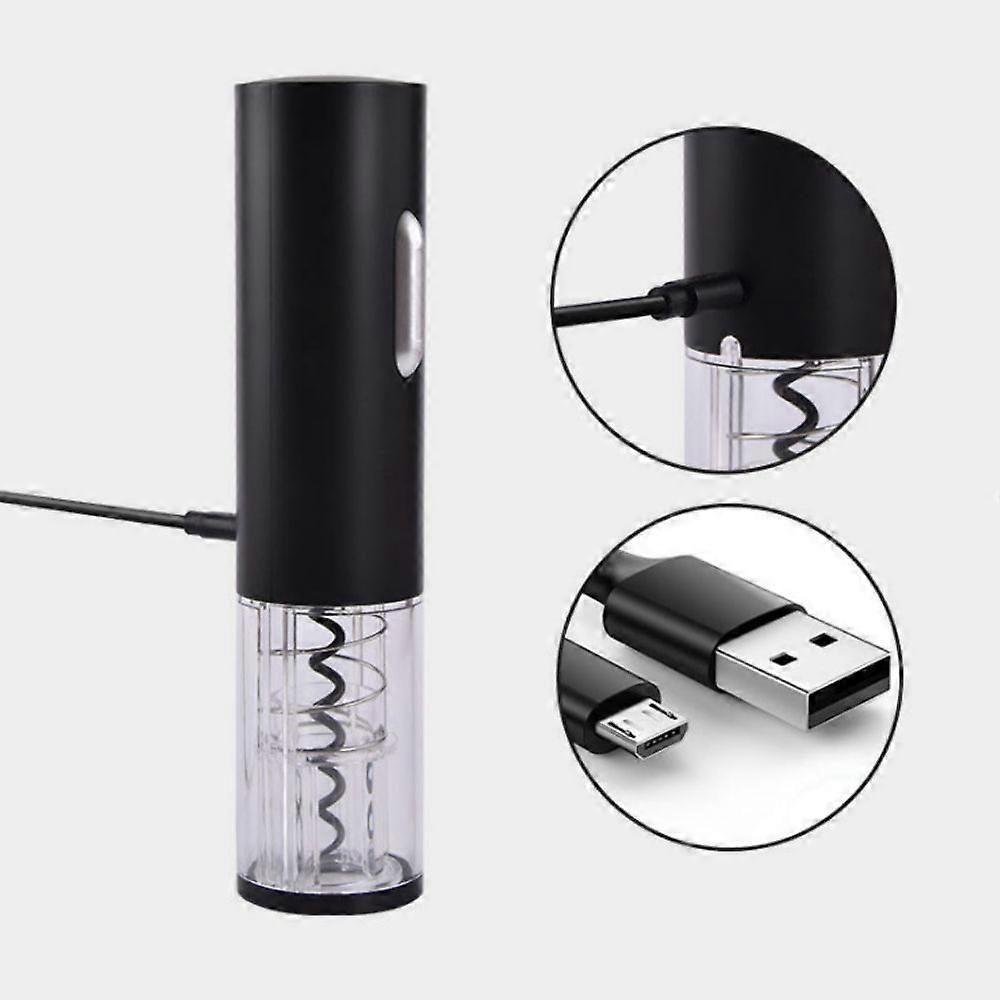 Electric Wine Opener, Rechargeable Automatic Wine Corkscrew Bottle Opener With Foil Cutter With LED Light For Home Party Restaurant Wedding Gifts