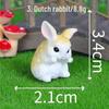 Miniature Rabbit Garden Ornaments - Cute, Realistic Resin Decoration for Creative Landscaping