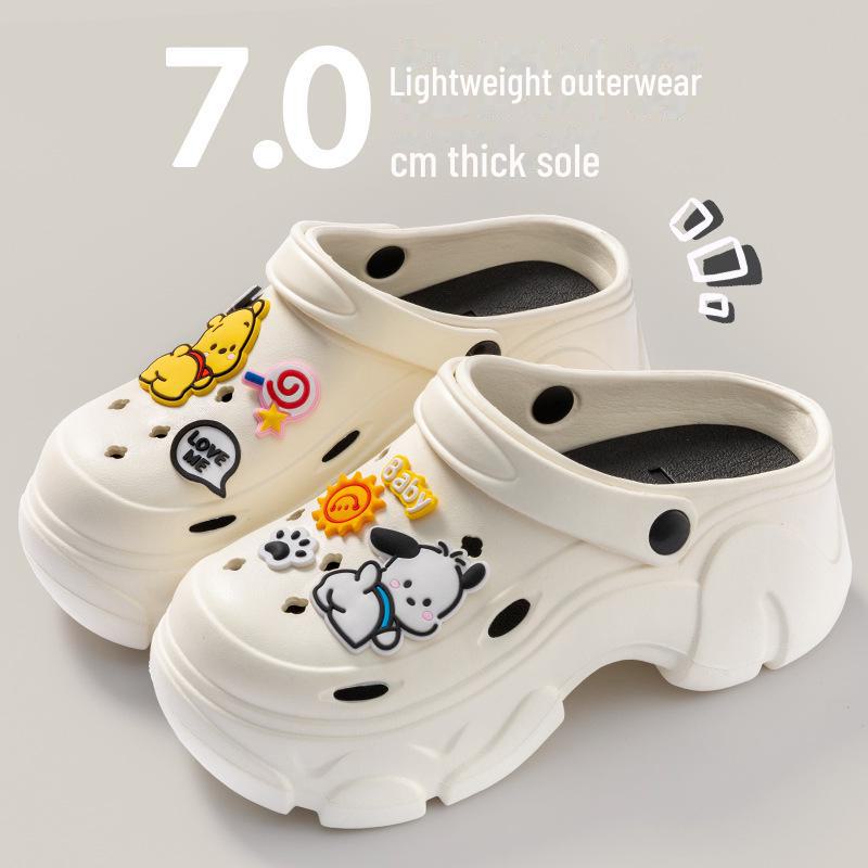 Женские пляжные тапочки EVA 2024 — толстая подошва, противоскользящие, с защитой от запаха, подчеркивающий дизайн для ношения на открытом воздухе