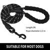 Strong Dog Leash with Soft Padded Handle Reflective Nylon Pet Traction Rope 360-Degree Rotating Leash for Small To Medium Dogs