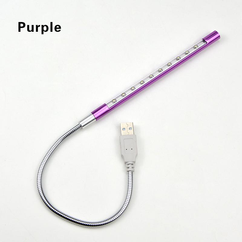 USB Light Мини Гибкая Металлическая Светодиодная Лампа Для Чтения Книг Для Ноутбуков Компьютер Power Bank