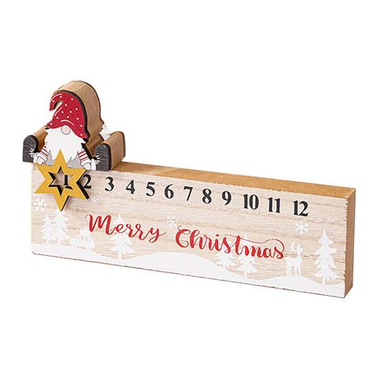 Рождественский отсчет времени, деревянный знак, дни до Рождества, деревянная машина/снежинка/олень, адвент-календарь для украшения домашней полки