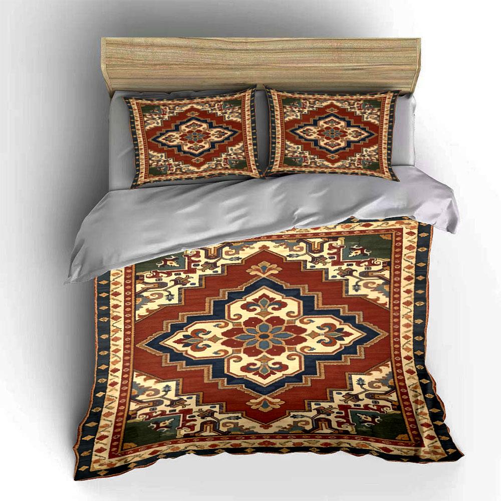 Geometric floral medallion design. Bedding sets Duvet cover sets Duvet covers Pillowcases(1 * Duvet Cover 2 * Pillowcases without duvet insert)