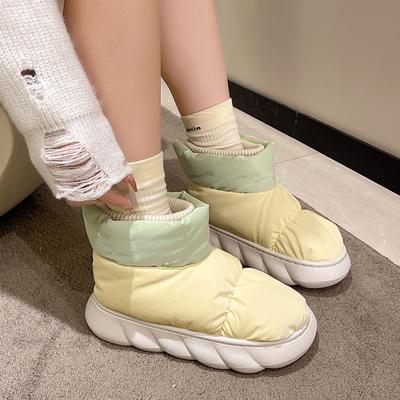 Женские зимние ботинки, новые зимние теплые повседневные женские короткие ботинки из флиса и с круглым носком по щиколотку, женские хлопковые ботинки из искусственной кожи Zapatos Mujer