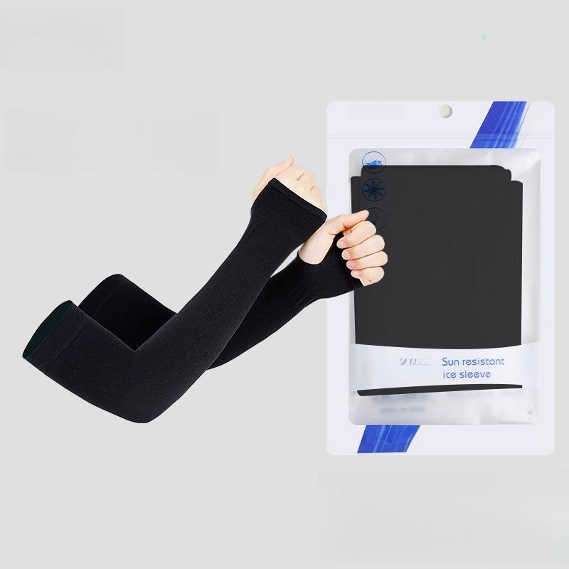 Summer Fingerless Ice Silk Arm Sleeves Insect Repellent Cooling Lightweight Covers For Cycling