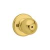 Kwikset Polo Interior Privacy Door Knob with Polished Brass Door Handle for Bathrooms and Keyless Turn Lock Door Knob Lock, Bedrooms,