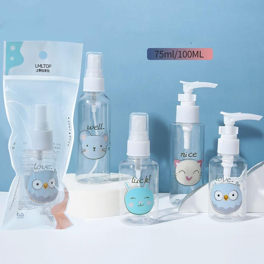 Cute Cosmetic Container 30-100ml Liquid Sprayer Perfume Bottle Cartoon Spray Bottle  Sub-bottle