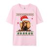Wholesale American Cocker Spaniel Christmas Sa Tshirt Personalized Top Tshirts Cotton Blue And White Graphic T Shirts