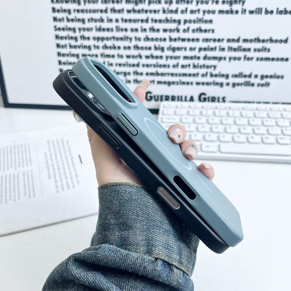 Для Magsafe PC Тонкий Магнитный Чехол для Телефона Для iPhone 17 Air 16 Pro Max 16E 11 12 13 14 15 Plus 17 Pro Max Матовый Бампер Жесткий Чехол
