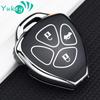 3 Buttons TPU Key Holder Case for Toyota Yaris/Vitz Auris Mk I 2007 Corolla Verso Hilux 7 RAV4 Porte Camry Car Key Cover Keychain