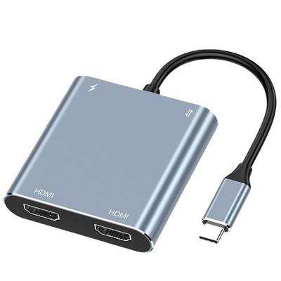 Хаб USB-C на два HDMI MST Док-станция USB-C Адаптер 4K для нескольких экранов и расширенного монитора для ноутбука ПК MacBook