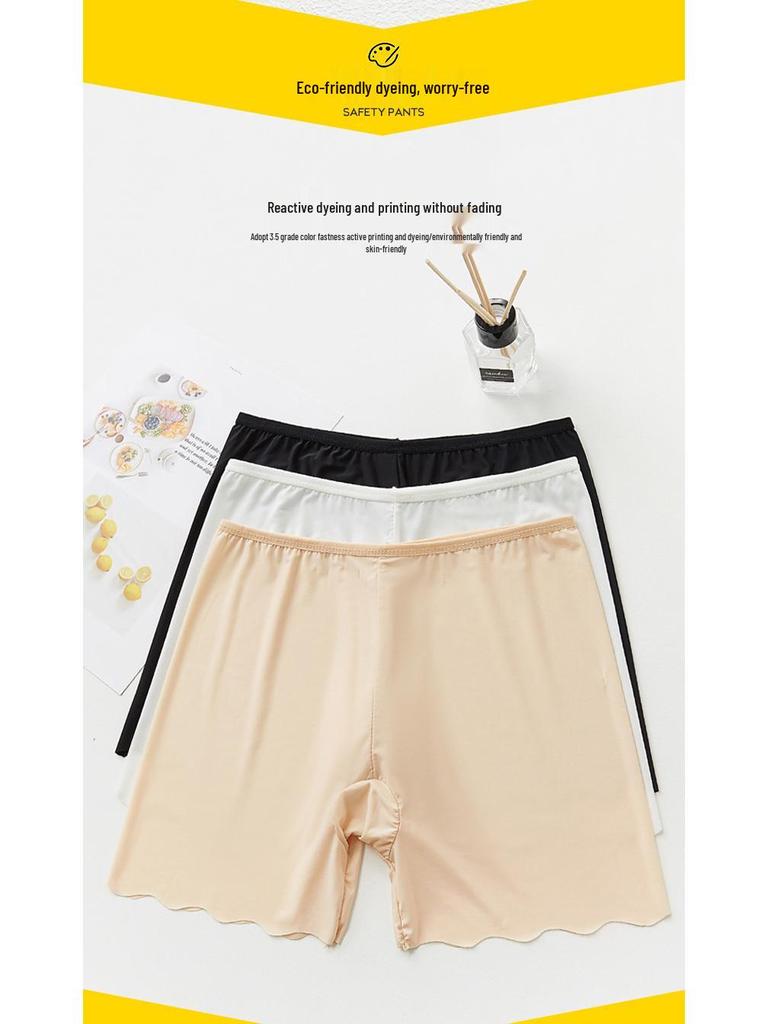 Бесшовные защитные шорты из ледяного шелка для женщин - Легкие, Подходящие для лета, Носить внутри или как внешние тонкие леггинсы