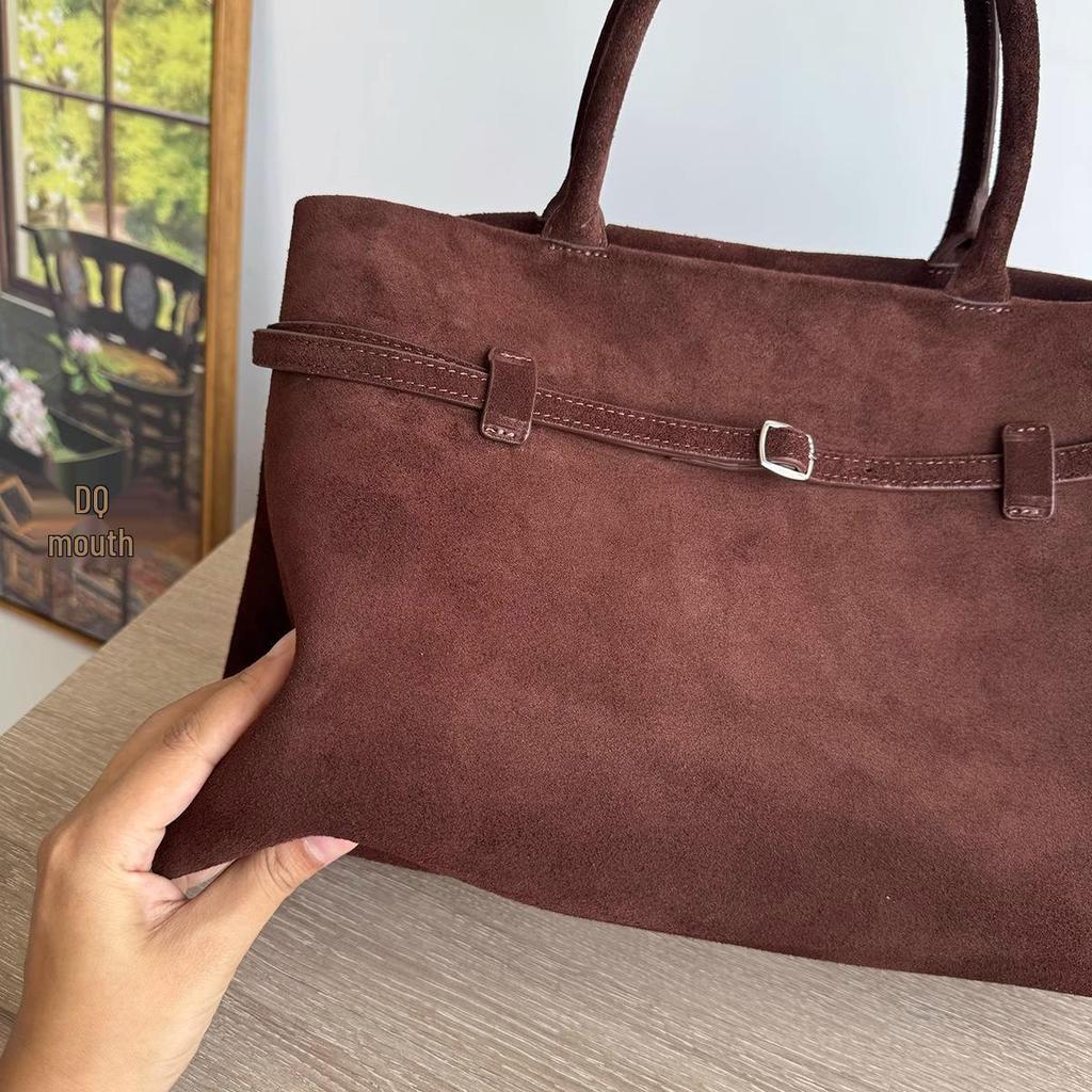 Женская ретро замшевая сумка-тоут для通勤 - Большая вместимость, сумка-стрела для осени и зимы