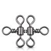 100 шт. 3-х сторонний поворотный вертлюг из нержавеющей стали рыболовные вертлюги соединитель лески разветвитель