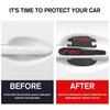 12X For F-150 Carbon Fiber Leather Car Door Sill Protector Step Plate Sticker