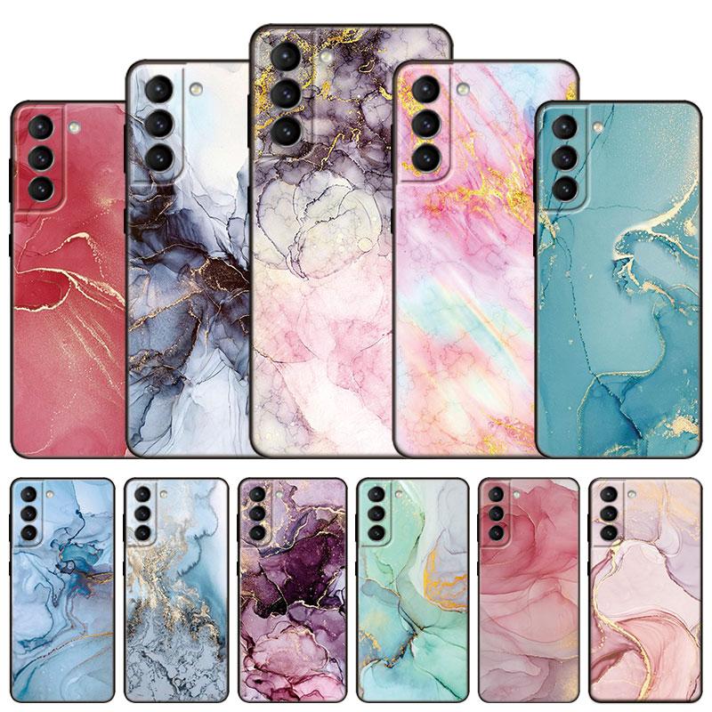 Винтажный мраморный чехол для телефона Samsung Galaxy S22 Pro S21 S20 FE Ultra S10 Lite S10 S10E S9 S8 Plus, мягкий черный чехол из ТПУ