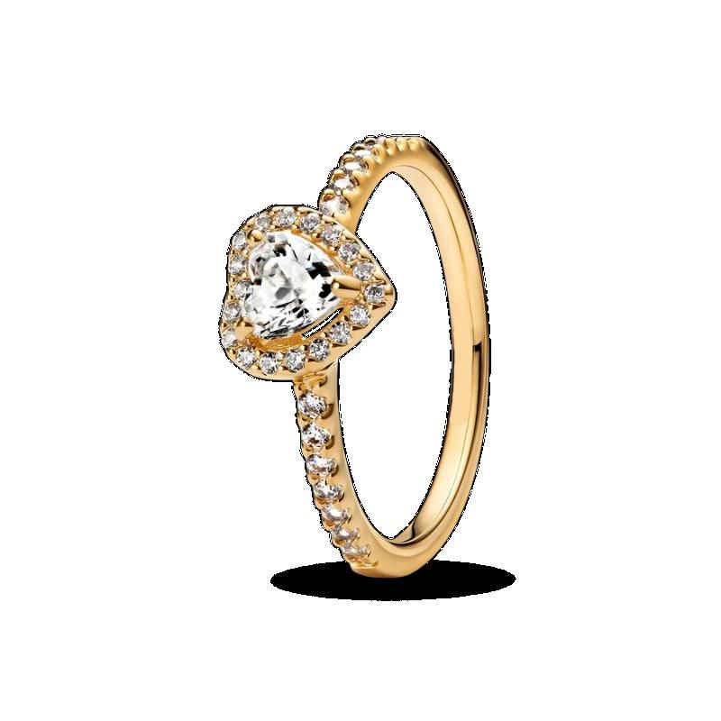 Кольцо из стерлингового серебра 925 пробы, подвески, сделай сам, сердце, золотое сердце, белая роза, кольца для женщин, украшения для вечеринок