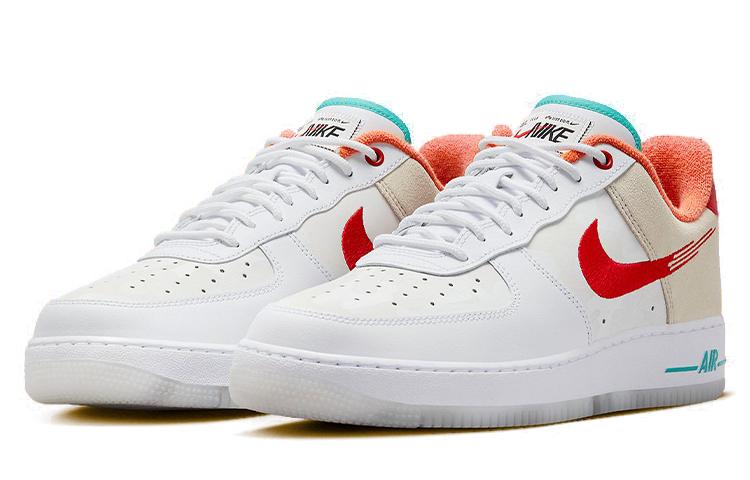 Nike Air Force 1 Low '07 Prm Just Do It Белый Красный Бирюзовый FD4205-161