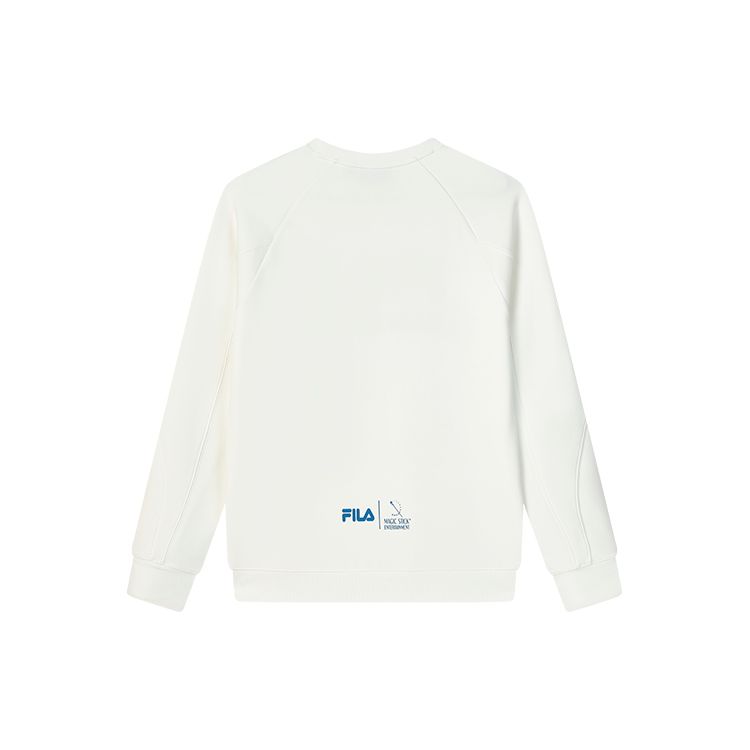 Fila Повседневный Свободный Трикотажный Пуловер с Логотипом Длинный Рукав Американский Свитшот Мужской свитшот Стандартный-Белый F51M249215FWT