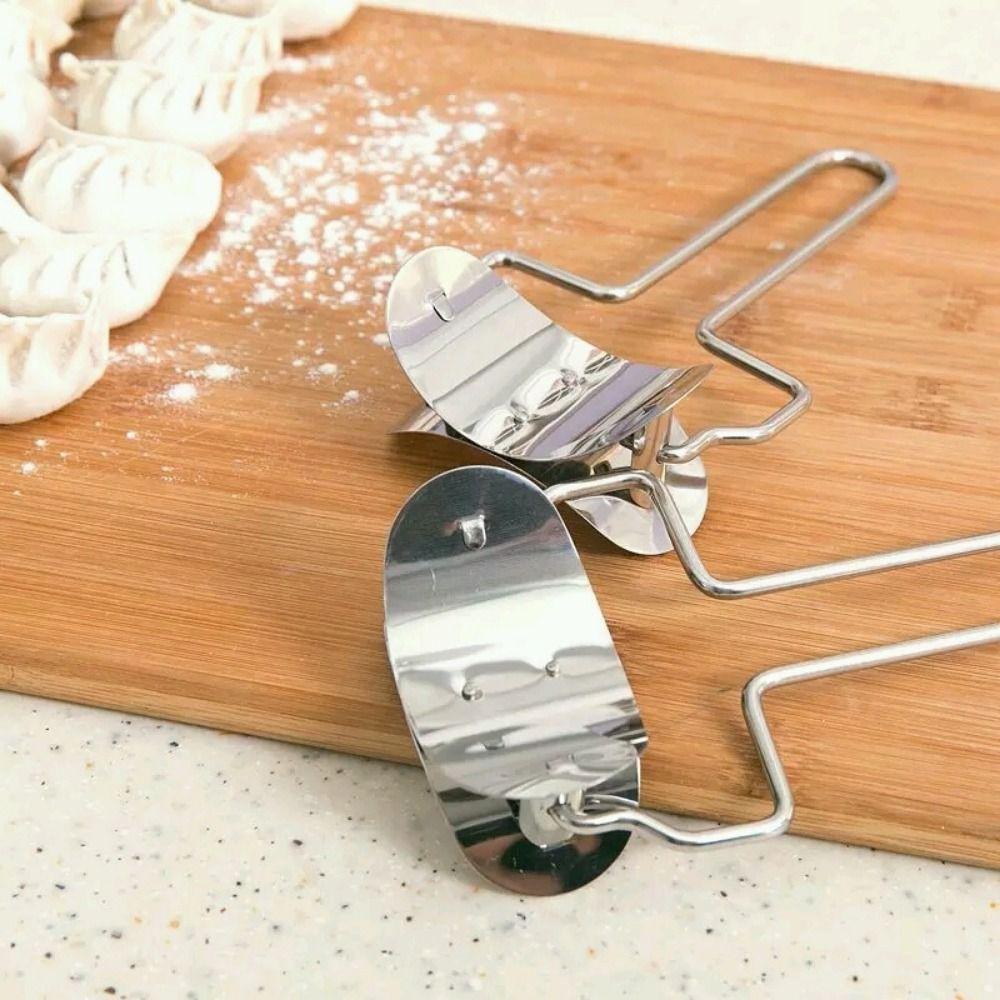 practical Dumpling Maker Durable Dough Cutter Easy to Use Dough Circle Roller Kitchen