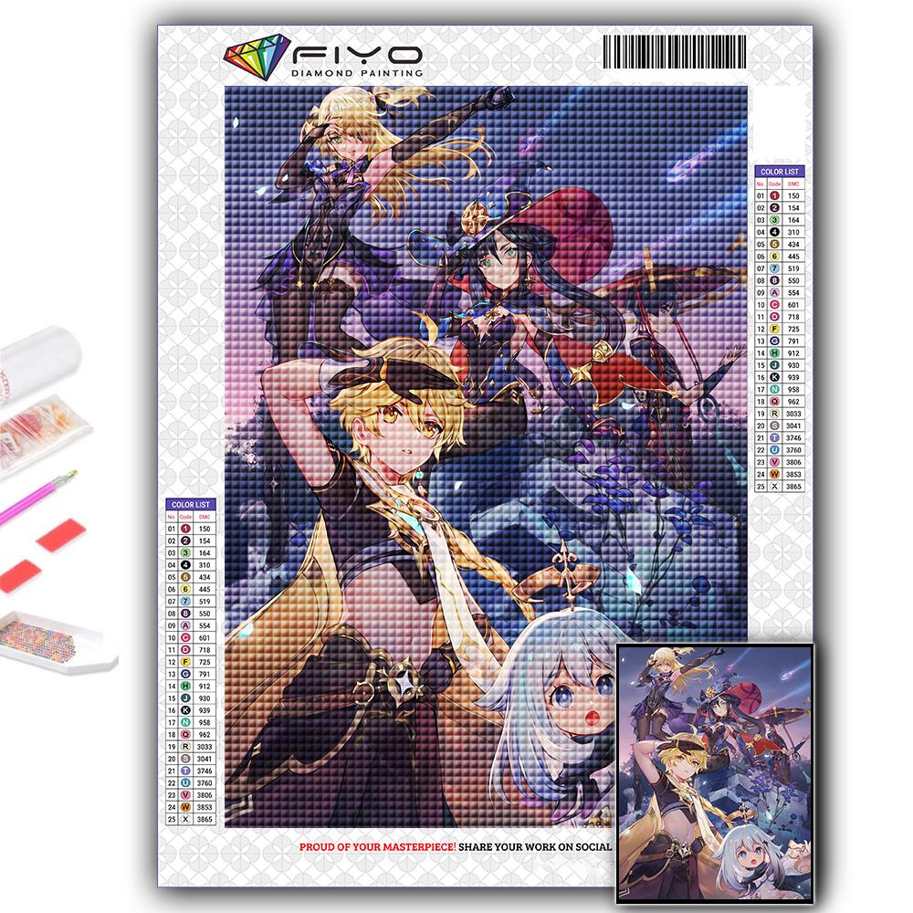 Алмазная картина Genshin Алмазная мозаика Ремесло Алмазная вышивка Картина