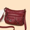 Fashionable Middle-aged Women's Single-shoulder Bag Lightweight and Versatile Pu Soft Leather Crossbody Bag Simple