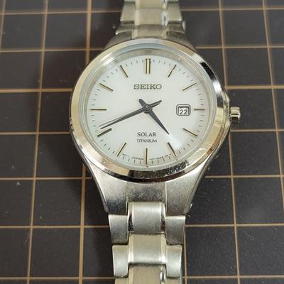 SEIKO Solar Титановые Часы Управление [Рабочее Состояние] Женские V137-0BG0 (Часы K26U)