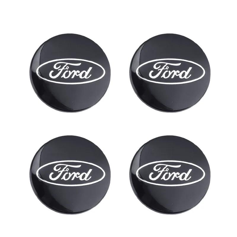 Car Sticker Hot For Ford New 54mm 4pcs Car Wheel Center Hub Metal Emblem Cap Cover for Ford Focus 2 Mk3 F150 Mondeo C-Max Fusion