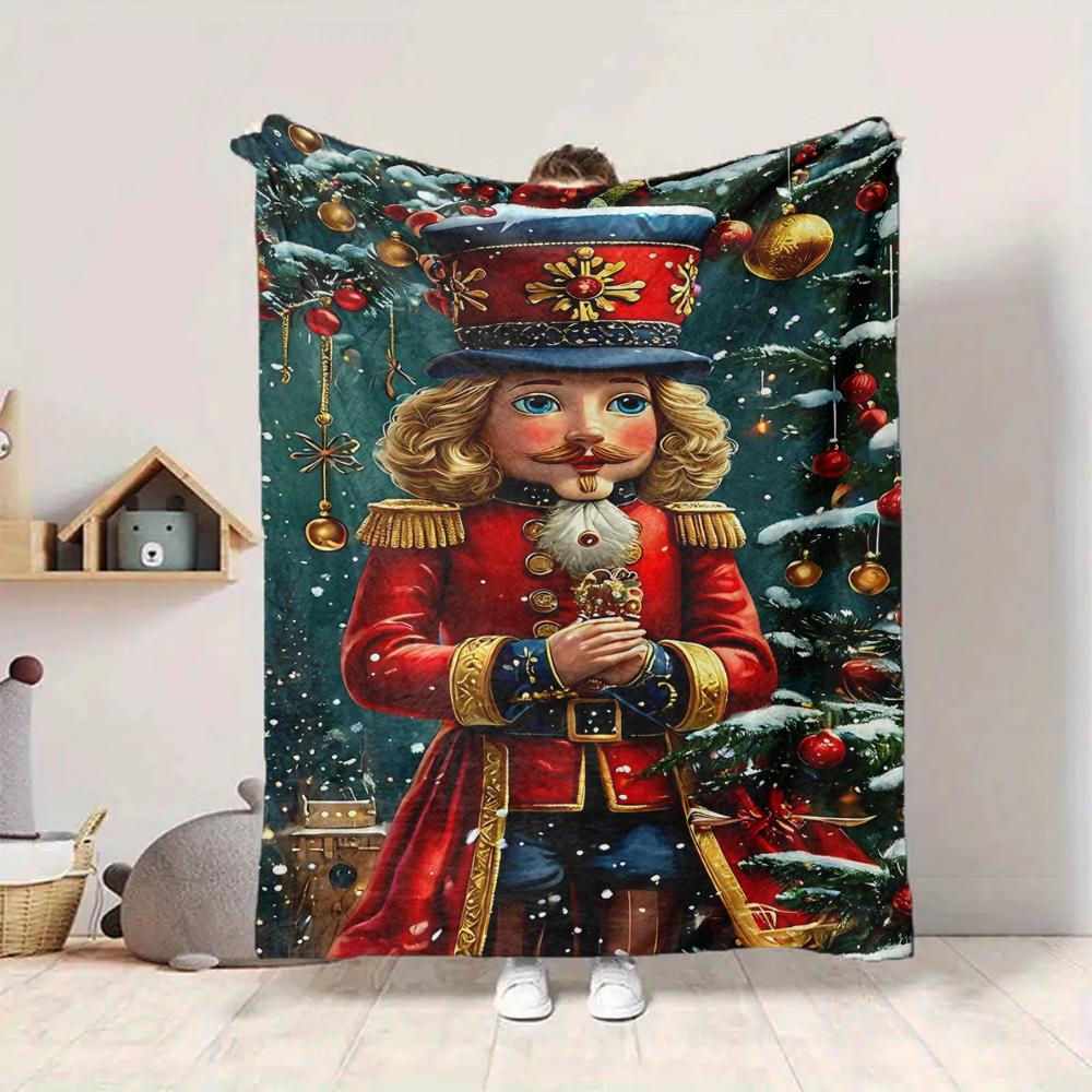 1Pc Golden Stars Night Sky Blanket Soft And Comfortable Casual Warm Camping Travel Christmas Halloween Gift M91736