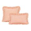 Square Shape Plaid Cushion Cover 30x50cm Piping Pillowcase Ruffled Cushion Cover  For Home