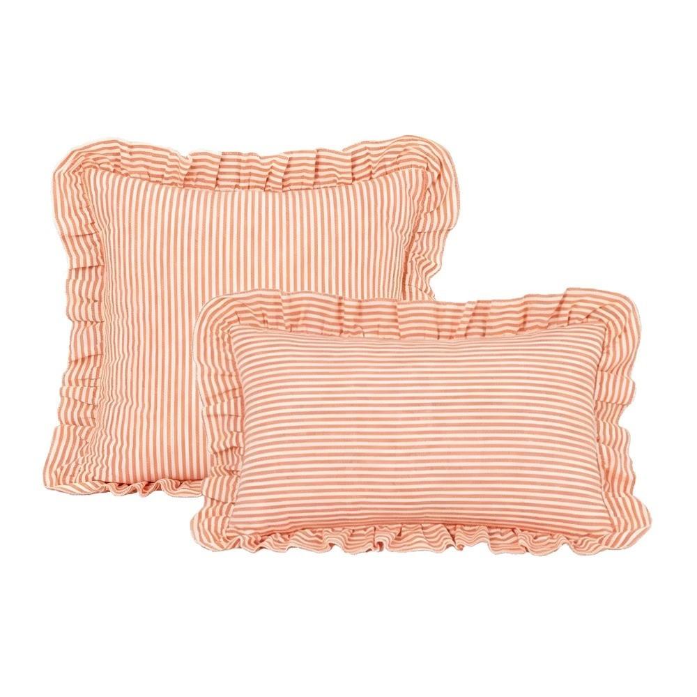 Square Shape Plaid Cushion Cover 30x50cm Piping Pillowcase Ruffled Cushion Cover For Home