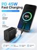 HOCO N77 GaN PD 45W Fast Charger Kit, USB‑C Wall Charger EU Plug with USB‑C Cable Included
