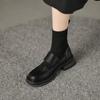 Модные осенние женские ботильоны, модные мягкие кожаные женские элегантные короткие ботинки на низком каблуке, женские удобные вязаные ботильоны без застежек 2024