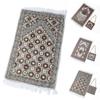 Muslim Worship Mat Prayer Blanket with Storage Bag Tassel Travel Chenille Rug Islamic Eid Decoration Islam Carpet Portable