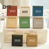2025 Mini Desk Calendar Standing Flip Desktop Calendar Daily Scheduler for Planning Organizing Home School Office Table Decoration
