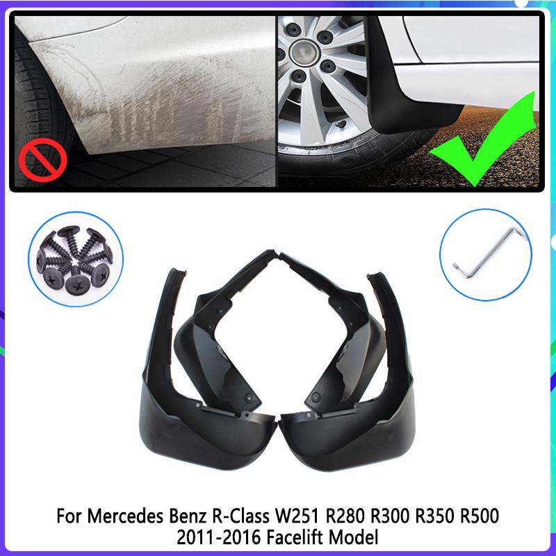 Car Mud Flaps for Mercedes Benz R Class R-Class W251 2011~2016 2012 2013 Mudguard Splash Guards Fender Mudflaps Auto
