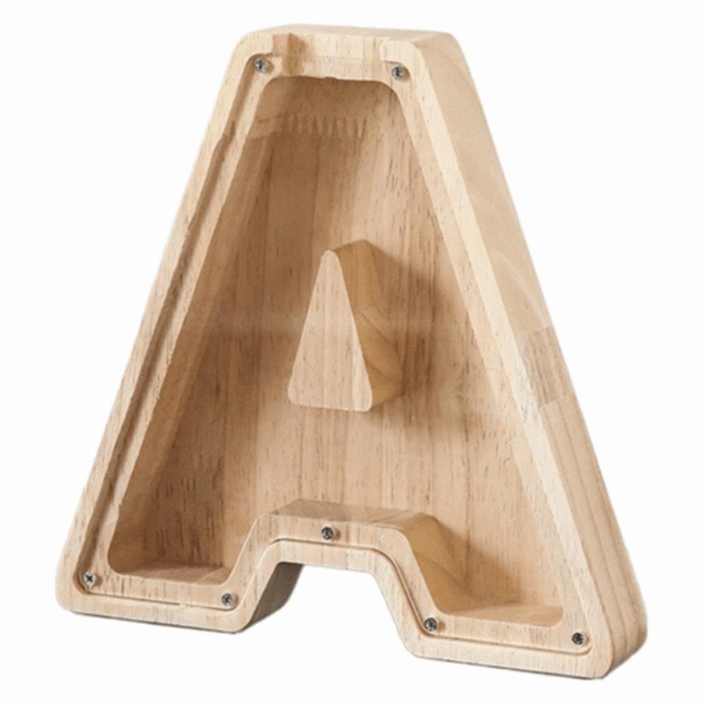 Прозрачная акриловая деревянная копилка-буква 26 букв Детская игрушечная коробка для хранения Кейс для хранения монет Подарок