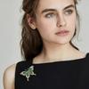 Retro Green Butterfly Brooch Crystal Butterfly Brooches Green Butterfly Suit Collar Pin  Daily