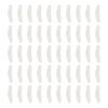50pcs Mini Cosmetic Cream Spatula Curved Shaped Reusable Eye Cream Applicator for Nail Glue White