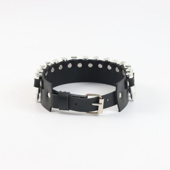 Ожерелье-чокер из искусственной кожи с заклепками и воротником в стиле панк-рок, готическое ожерелье-чокер для женщин и мужчин, эффектные ювелирные изделия