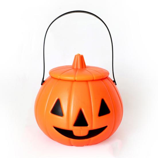 Halloween Pumpkin Bucket Treat-or-Trick Candy Box Party Props Festive Atmosphere Enhancer Fun Home Office Decoration
